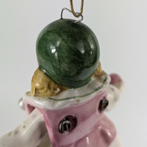 Schmid Doll Christmas Ornament Porcelain Vtg Signed Jumping Jack Ballerina Girl - Picture 5 of 12